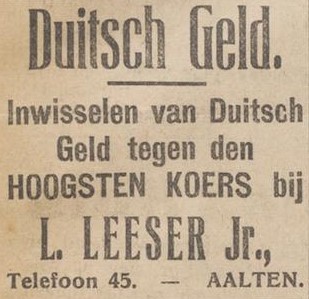 Duitsch Geld - Aaltensche Courant, 02-05-1919