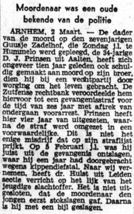 Moordenaar Aalten oude bekende van politie - Het Volk, 03-03-1943