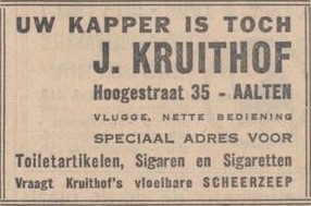 Kapper Kruithof, Aalten - De Standaard, 23-07-1936