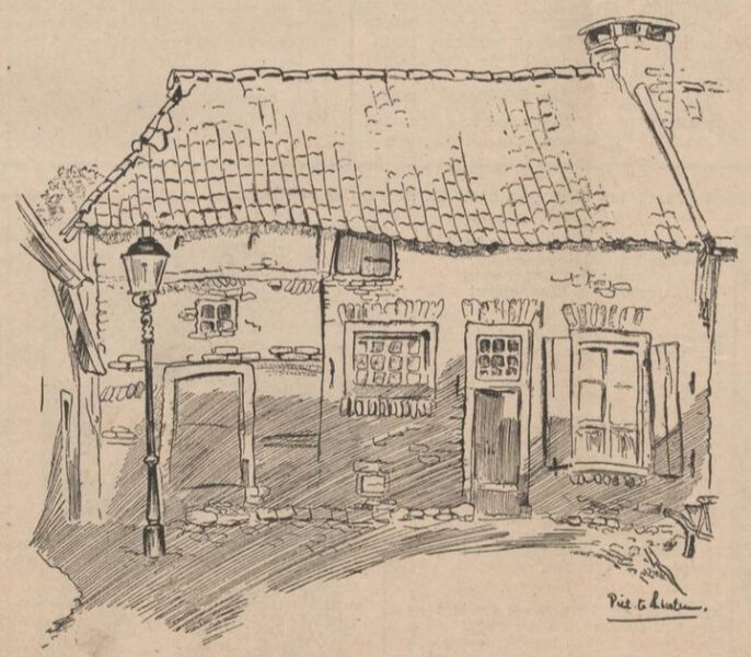 De Hozze, zij-aanzicht, Bredevoort (Piet te Lintum) - Aaltensche Courant, 11-09-1936