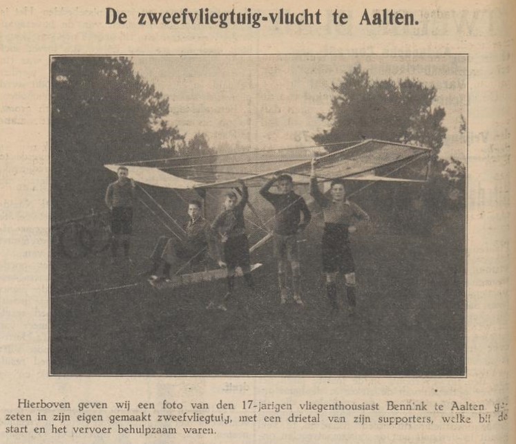 Zweefvliegtuig-vlucht - Aaltensche Courant, 05-10-1934