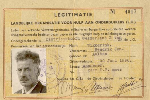 Hendrik Jan Wikkerink (Ome Jan), legitimatie LO
