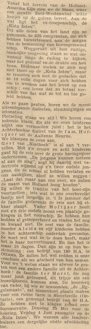 Hoftijzer, ter Horst, Canada - De Graafschapper, 07-06-1948