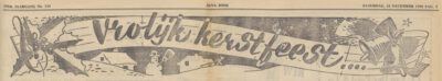 Oude kerstgebruiken - Java-bode, 22 december 1956