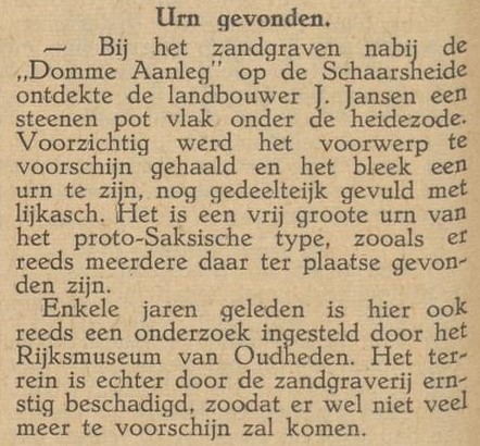 Urn gevonden - Aaltensche Courant, 16-10-1945