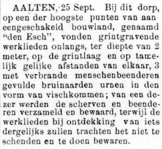 Urnen in de Aaltense Es - De Grondwet, 21-10-1884