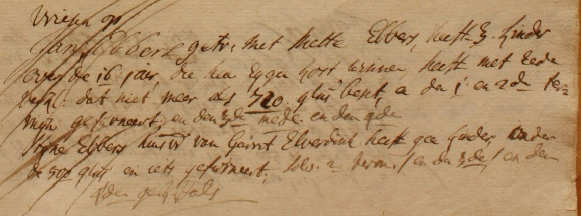 Jan Ebbersstede, Dale - Liberale Gifte 1748