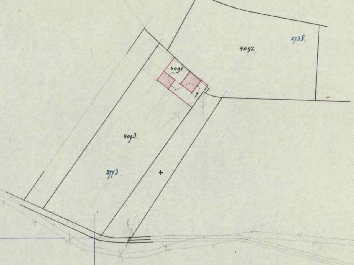 Grevinkweg 14, Dale (Midden in 't Land) - Fragment kadastrale kaart, 1908