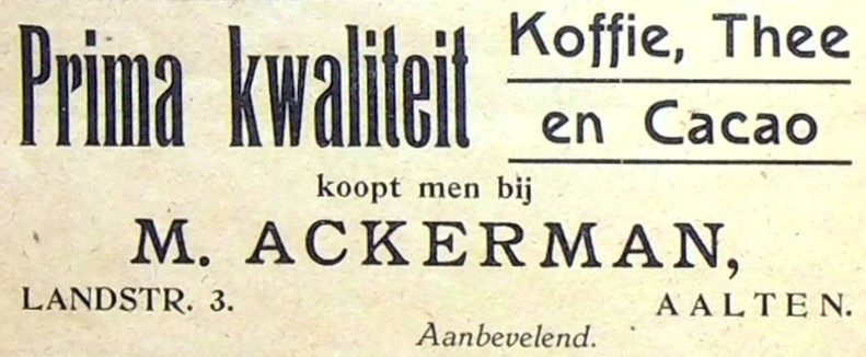 M. Ackerman, Landstraat Aalten, 1913 (coll. EHDC)