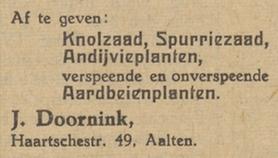 Haartsestraat 49, Aalten (Doornink) - Aaltensche Courant, 21-08-1945