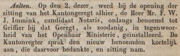 Mr. F.W.J. Immink - Zutphensche Courant, 10-07-1852