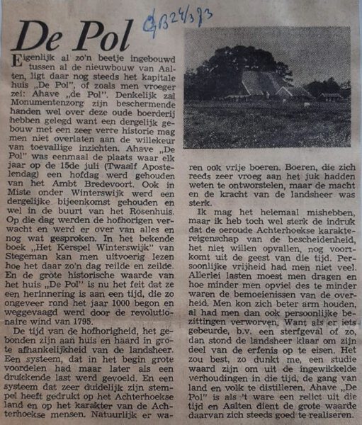 Ahof De Pol, Aalten -Graafschapbode, 24-03-1973