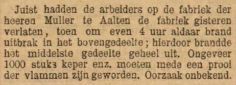 Brand fa. Muller, Aalten - Leeuwarder Courant, 12-05-1902
