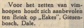 Eskes, Giezenbosch, Dale - Aaltensche Courant, 28-07-1939