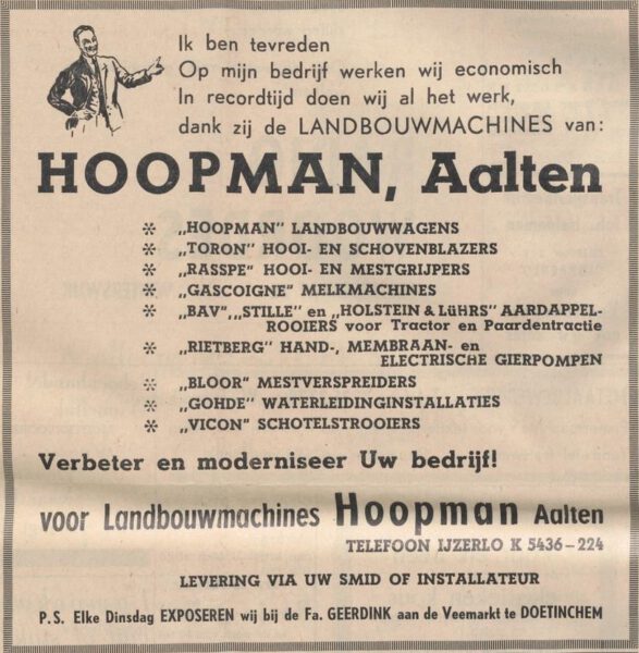 Hoopman, IJzerlo - Nieuwe Winterswijksche Courant, 29-06-1951