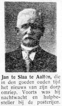 Jan te Slaa, Zij die van ons gingen - Graafschapbode, 30-12-1935