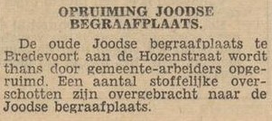 Joodse begraafplaats Bredevoort - Dagblad Tubantia, 30-11-1953