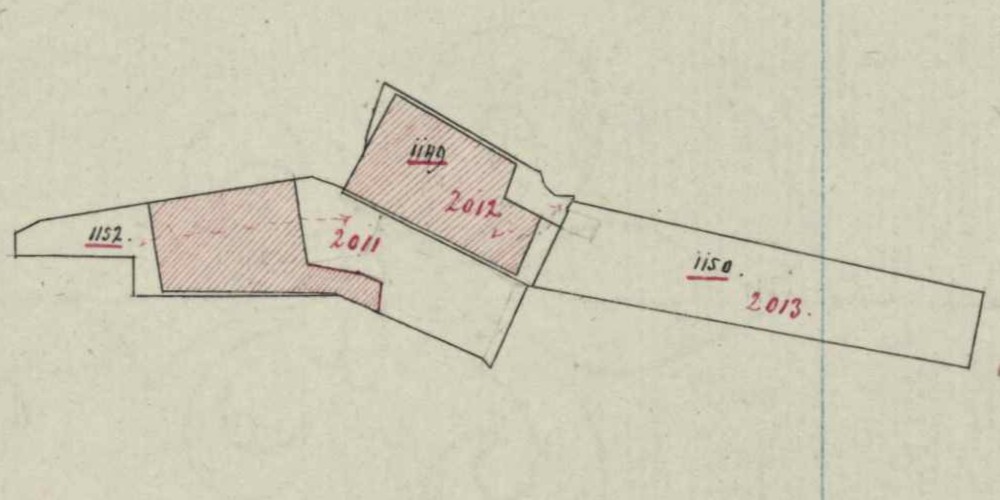 Logement Stad Munster, Aalten - Fragment kadastrale kaart, 1858
