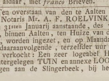Notaris A.F. Roelvink - Opregte Haarlemsche Courant, 12-01-1848