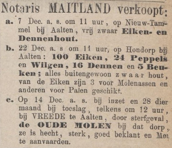 Oude Molen Aalten - Zutphensche Courant, 06-12-1882