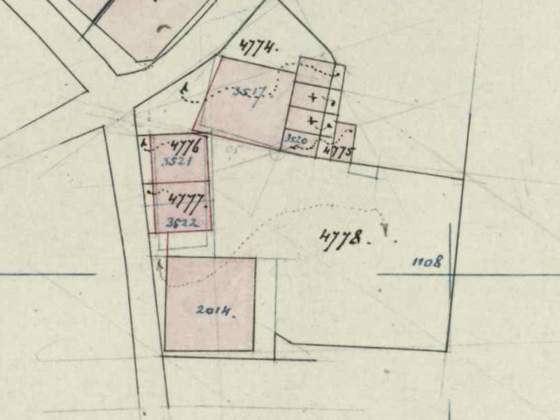 Prinsenstraat, Aalten - Fragment kadastrale kaart, 1897