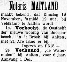 Watermolen De Pol, Aalten - Graafschapbode, 16-11-1889