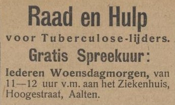 Ziekenhuis Aalten - Aaltensche Courant, 11-07-1916