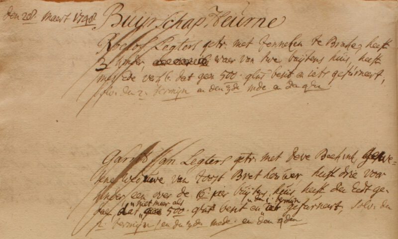 Legters, Heurne - Liberale Gifte 1748