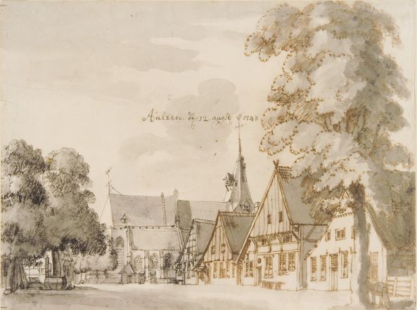 Markt Aalten, door Jan de Beijer, 1743