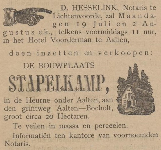 Stapelkamp, Heurne - Weekblad voor Aalten, Breedevoort, enz. 03-07-1897