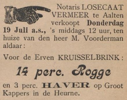 Kappersweg 1, Heurne (Groot Kappers, Kruisselbrink) - Aaltensche Courant, 14-07-1900