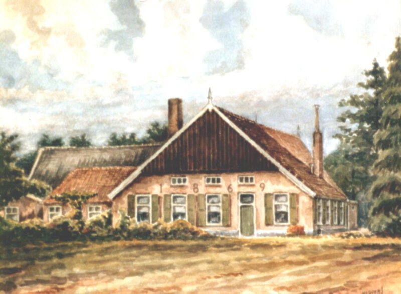 Kappersweg 1, Heurne (Groot Kappers) acquarel