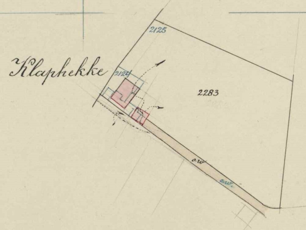 Klaphekke, Heurne - Fragment kadastrale kaart, 1911