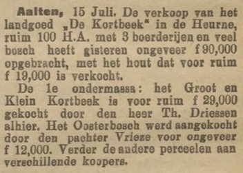 Kortbeek, Heurne - Zutphensche Courant, 17-07-1909