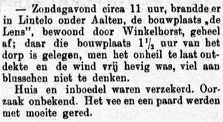 Lens, Lintelo - Graafschapbode, 30-01-1897