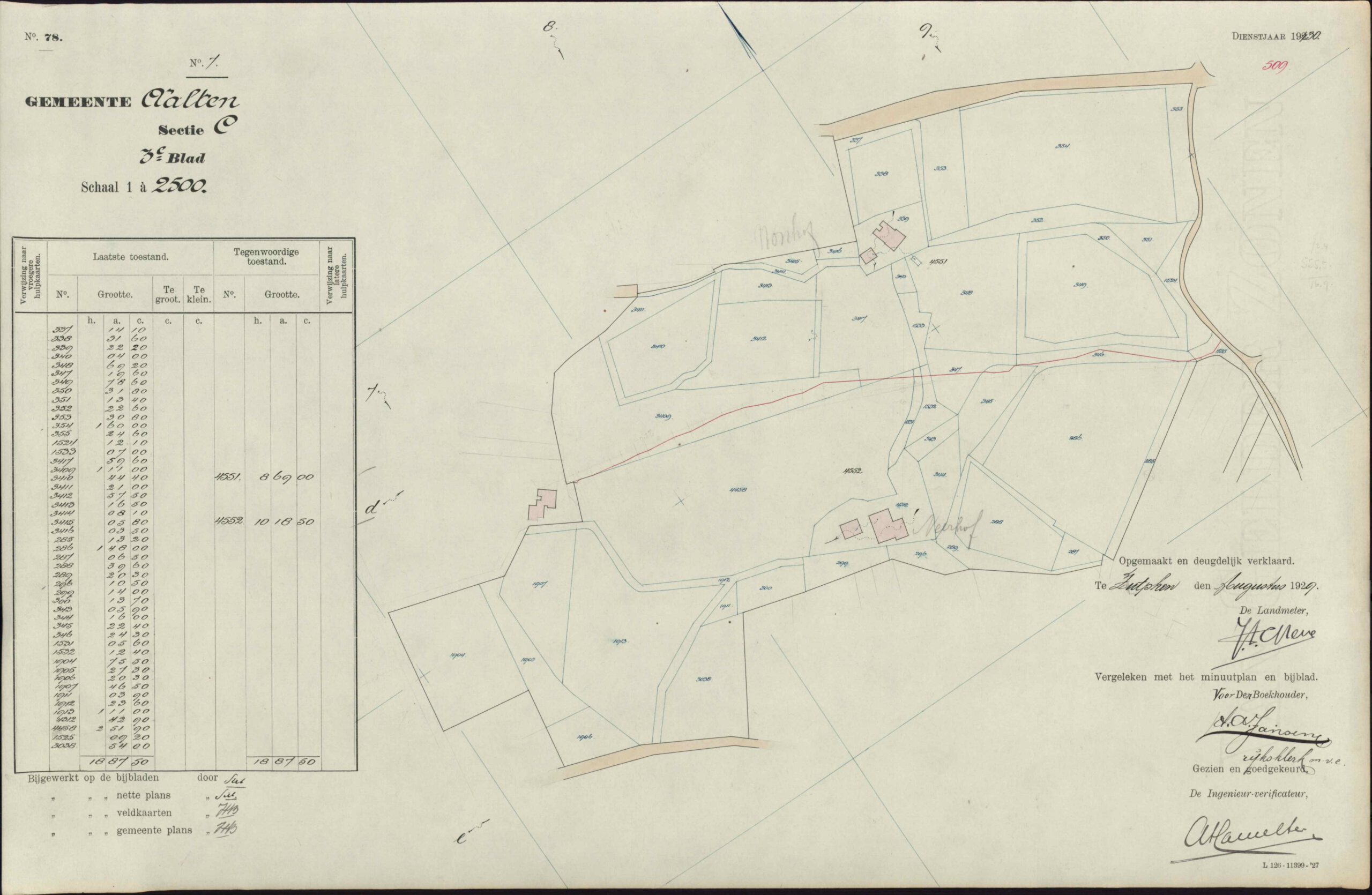 Neerhof-Nonhof, kadastrale hulpkaart_ATN02_C_509 (1930)