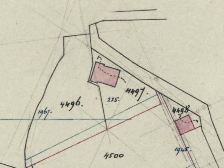 Polstraat 32, Aalten - Fragment kadastrale kaart, 1966