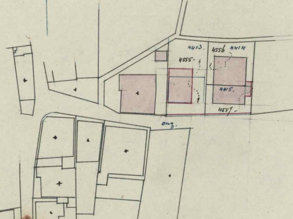 Prinsenstraat 40, Aalten (gevangenis) - Fragment kadastrale kaart, 1893