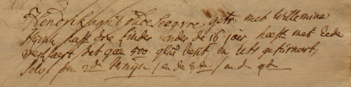 Oude Seegvree, Haart - Liberale Gifte 1748