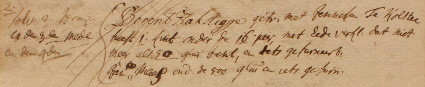 Hakstege, Barlo - Liberale Gifte 1748