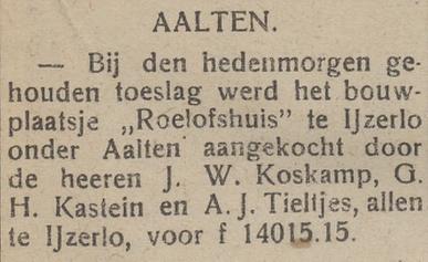 Aaltensche Courant, 26-10-1920 Roelofshuis