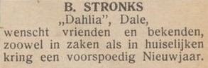 B. Stronks, Dahlia - De Graafschapper, 29-12-1939