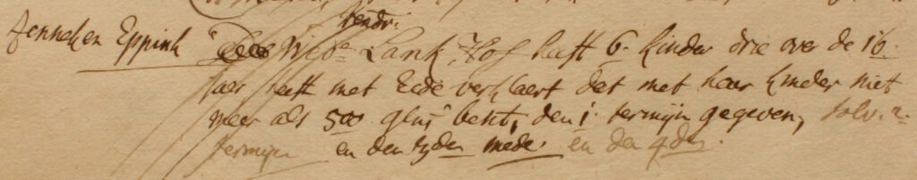 Barlo 41, Lankhof, Liberale Gifte 1748