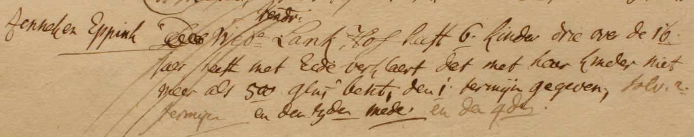 Barlo 41, Lankhof, Liberale Gifte 1748