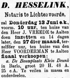 Klein Deunk, Barlo - Graafschapbode, 01-06-1895