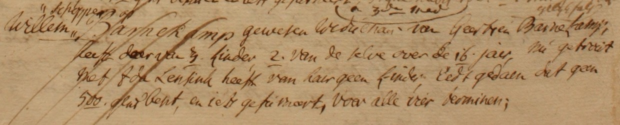 Barnekamp, Lintelo - Liberale Gifte 1748