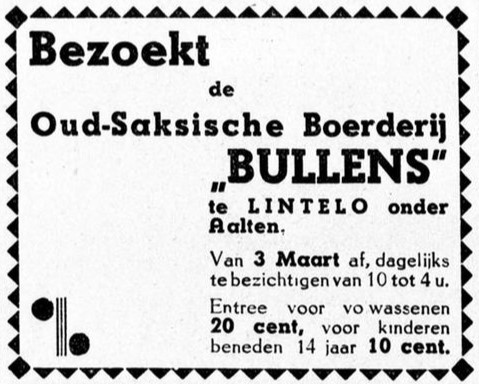 Bullens, Lintelo - Graafschapbode, 04-03-1936
