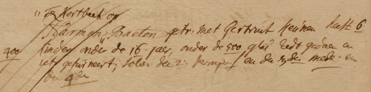 Dale 54, Baten, Liberale Gifte 1748