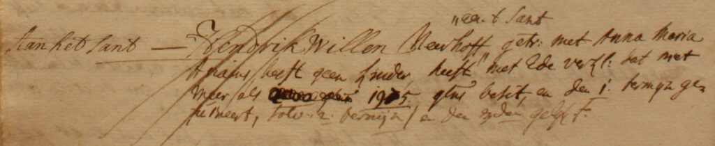 't Zand, Dale - Liberale Gifte 1748