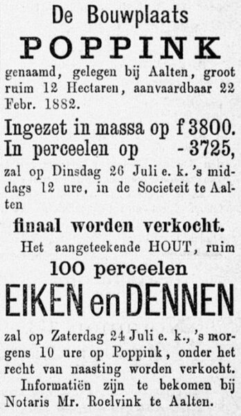 Poppink, Dale - Graafschapbode, 16-07-1881